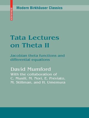 cover image of Tata Lectures on Theta II